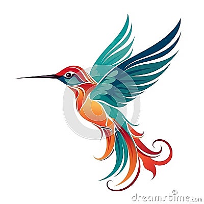 Hummingbird logo Stock Photo