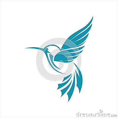 Hummingbird Logo Design Vector Template Vector Illustration