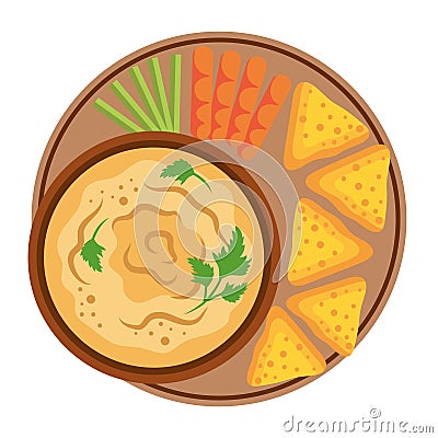 hummus day appetizer Vector Illustration