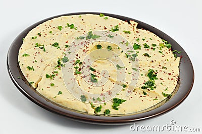 Hummus vegan food Stock Photo