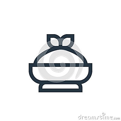 hummus vector icon isolated on white background. Outline, thin line hummus icon for website design and mobile, app development. Vector Illustration