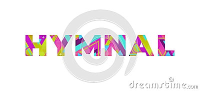 Humnal Concept Retro Colorful Word Art Illustration Vector Illustration