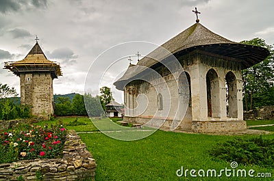 Humor Monastery, Romania. Stock Photo