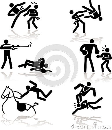 Humor olympic games - 4 Vector Illustration