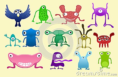 Humorous bug illustrations Vector Illustration