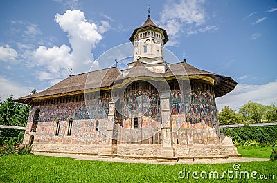 Humorului Orthodox Monastery in Moldavia region of Romania Stock Photo