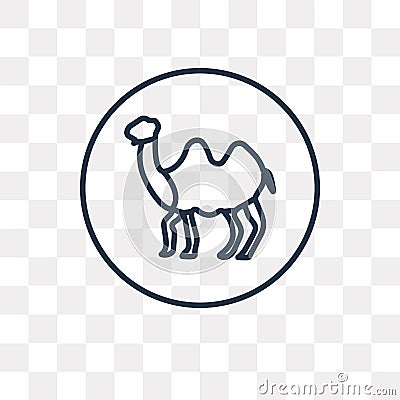Hump vector icon isolated on transparent background, linear Hump Vector Illustration