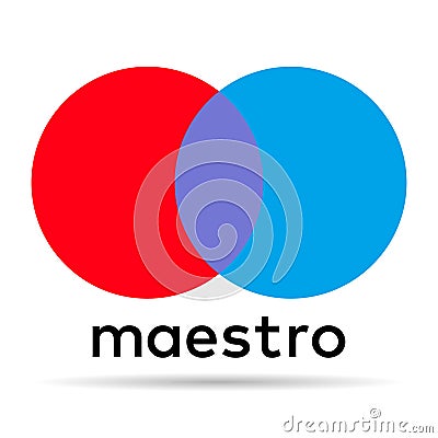 Humpolec, Czech Republic - October 13, 2022: Maestro - credit money card, plastic debit icon vector illustration Vector Illustration