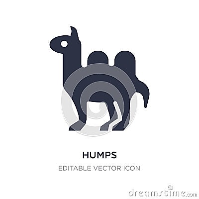 humps icon on white background. Simple element illustration from Animals concept Vector Illustration