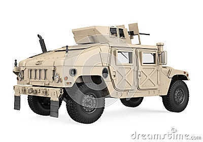 Humvee High Mobility Multipurpose Wheeled Vehicle Isolated Stock Photo