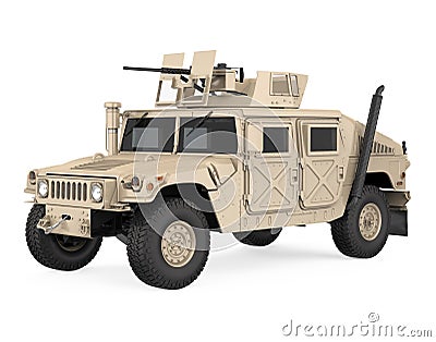 Humvee High Mobility Multipurpose Wheeled Vehicle Isolated Stock Photo