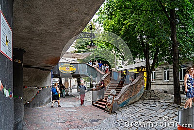 Hundertwasserhaus coloful house in Vienna Wien, Austria Editorial Stock Photo