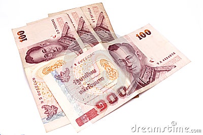 hundred baht banks, thai money Stock Photo