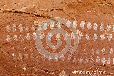 Hundred Hands Pictograph Stock Photo