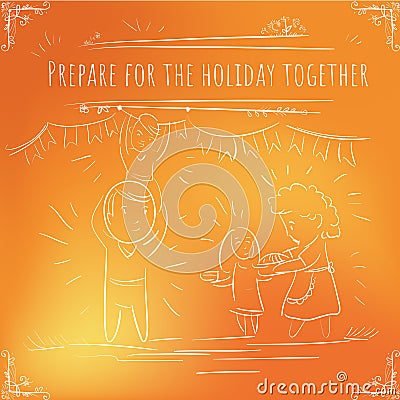 Hundred important reminders - Prepare for the holiday to Vector Illustration