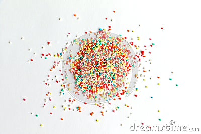 Hundreds and thousands baking sprinkles Stock Photo