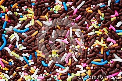 Hundreds and thousands, decorative sprinkles Stock Photo