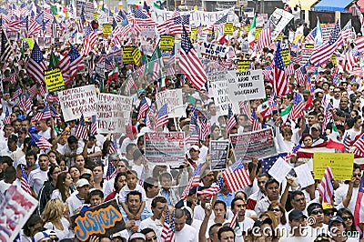 Hundreds of thousands of immigrants Editorial Stock Photo