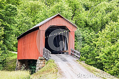 Hune Covered Bridge Stock Photo