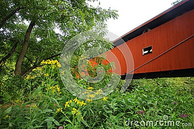 Hune Covered Bridge in Southeastern Ohio Stock Photo