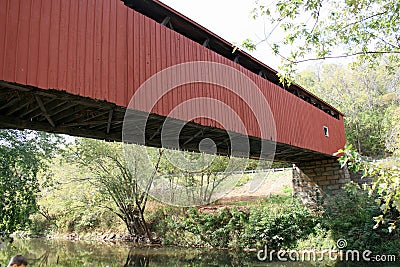 Hune Covered Bridge in Southeastern Ohio Stock Photo