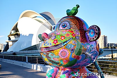 Hung Galaxy unusual exposition in Valencia. Spain Editorial Stock Photo