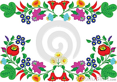 Hungarian folk art Vector Illustration