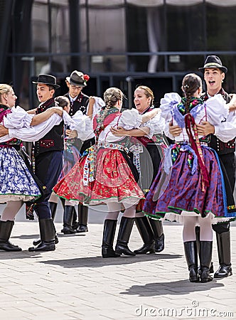 Hungarian Folk Dancing Editorial Stock Photo