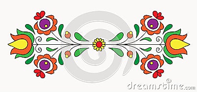 Hungarian folk motif Vector Illustration