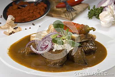 Hungarian goulash Stock Photo