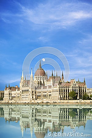 Hungarian Parliament building in budapest Stock Photo