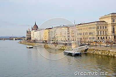 Hungarian parliament building in Budapest Stock Photo