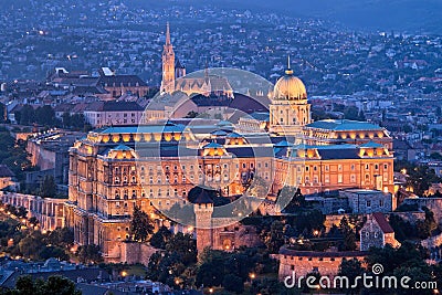 Hungary, Budapest, Castle Hill and Castle. City Stock Photo