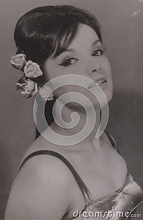 HUNGARY CIRCA 1960 - Young Lady ca 1960s Editorial Stock Photo