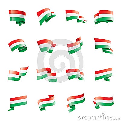 Hungary flag, vector illustration on a white background Vector Illustration