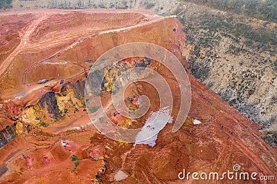 Hungary - GÃ¡nt town with bauxite mine Stock Photo