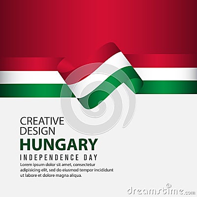 Hungary Independence Day Celebration Creative Design Illustration Vector Template Vector Illustration