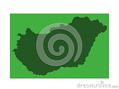 Hungary map - country in Central Europe Vector Illustration