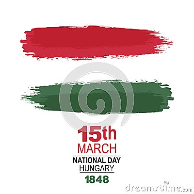 Hungary National Day greeting card. The Hungarian Revolution of 1848. Creative Design Illustration Vector Vector Illustration