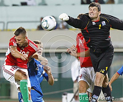 Hungary vs. Iceland football game Editorial Stock Photo