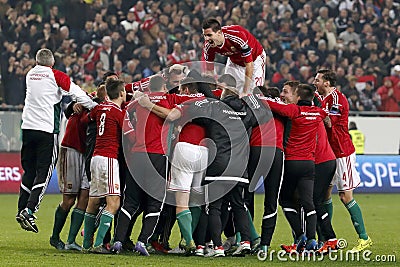 Hungary vs. Norway UEFA Euro 2016 qualifier play-off football match Editorial Stock Photo