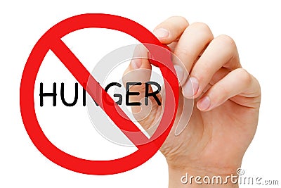 Hunger Prohibition Sign Poverty Concept Stock Photo