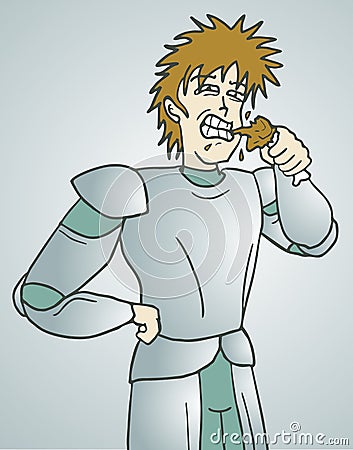 Hungry man Vector Illustration