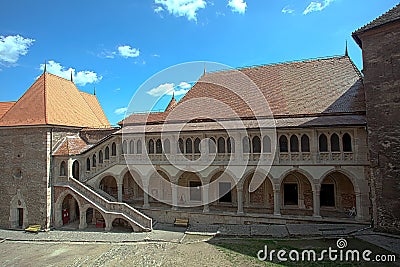 Huniazilor castle - interior view Stock Photo