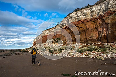 Hunstanton Cliffs views along the beach Stock Photo