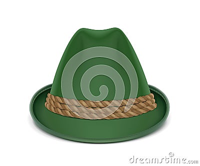 Hunter cap. Traditional Tyrolean hat Cartoon Illustration