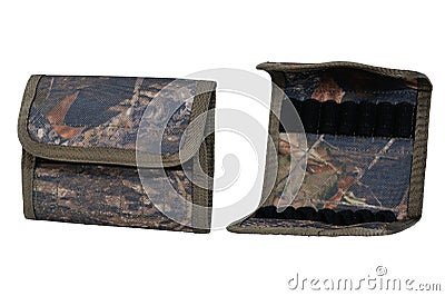 Hunter rifle ammo ammunition belts & bandoliers, two items Stock Photo