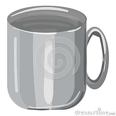 Hunter steel mug icon cartoon vector. Hunt equipment Vector Illustration