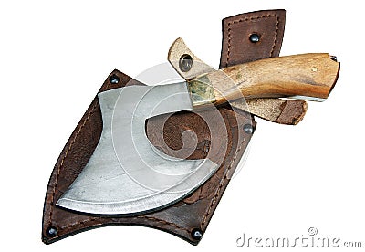 The hunting axe Stock Photo