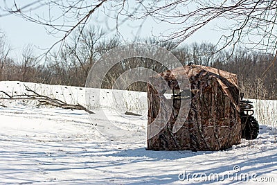 Hunting Blind Stock Photo
